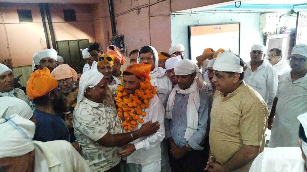 Grand Welcome for Rajesh Thakral at Baba Banda Singh Bahadur Gurdwara Following His Appointment as Chairman of the Haryana Trade Welfare Board